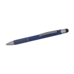 Penna touch in alluminio con impugnatura in carta ed inchiostro blu color blu terza vista