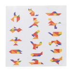 Gioco del tangram in legno 7 pezzi in differenti colori Shape color marrone quinta vista