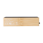 Cassa wireless 5.0 personalizzato di bambù ad energia solare Bamboo color marrone terza vista