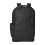 Zaino in poliestere impermeabile con tasca antifurto e spazio per pc color nero seconda vista