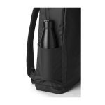 Zaino in poliestere impermeabile con tasca antifurto e spazio per pc color nero quinta vista