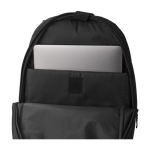 Zaino in poliestere impermeabile con tasca antifurto e spazio per pc color nero settima vista