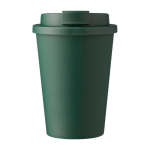 Bicchiere take away in PP con tappo a vite e apertura per bere 350ml prima vista