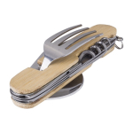 Coltellino multifunzione da campeggio divisibile con posate Camping color marrone quinta vista