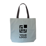 Shopper per la spesa personalizzabile 190D reflectante Flash color argento vista area di stampa