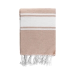 Pareo bicolore in cotone e poliestere per 2 persone 200 g/m² color beige prima vista