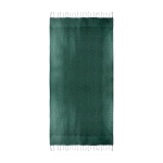 Pareo monocolore con frange in cotone riciclato e organico 200 g/m² color verde seconda vista