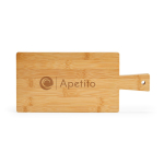 Tagliere in bambù con manico grande e lavagnetta decorabile color naturale