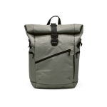 Zaino da 28 litri in rPET con chiusura superiore roll top con fibbia color grigio