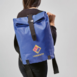 Zaino impermeabile in cotone riciclato per laptop da 17'' 23L color blu