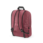 Zaino da 22 litri in nylon riciclato con cerniere impermeabili 15,6” color bordò seconda vista