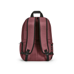 Zaino da 22 litri in nylon riciclato con cerniere impermeabili 15,6” color bordò vista posteriore