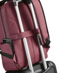 Zaino da 22 litri in nylon riciclato con cerniere impermeabili 15,6” color bordò vista dettaglio