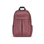 Zaino da 22 litri in nylon riciclato con cerniere impermeabili 15,6” color bordò vista frontale