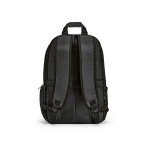 Zaino da 22 litri in nylon riciclato con cerniere impermeabili 15,6” color nero vista posteriore