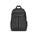 Zaino da 22 litri in nylon riciclato con cerniere impermeabili 15,6” color nero vista frontale