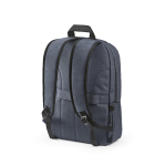 Zaino da 22 litri in nylon riciclato con cerniere impermeabili 15,6” color blu seconda vista