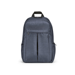 Zaino da 22 litri in nylon riciclato con cerniere impermeabili 15,6” color blu vista frontale