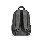 Zaino da 22 litri in nylon riciclato con cerniere impermeabili 15,6” color grigio scuro vista posteriore