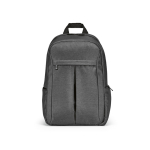 Zaino da 22 litri in nylon riciclato con cerniere impermeabili 15,6” color grigio scuro vista frontale