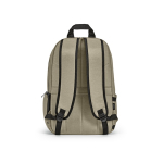 Zaino da 22 litri in nylon riciclato con cerniere impermeabili 15,6” color camel vista posteriore