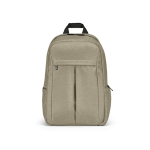 Zaino da 22 litri in nylon riciclato con cerniere impermeabili 15,6” color camel vista frontale