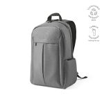 Zaino da 22 litri in nylon riciclato con cerniere impermeabili 15,6” color grigio chiaro