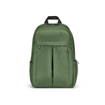 Zaino da 22 litri in nylon riciclato con cerniere impermeabili 15,6” color verde militare vista frontale
