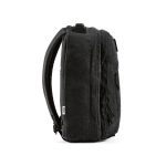 Zaino da 27l con tasca per pc in cotone riciclato cerato da 230g/m² color nero terza vista
