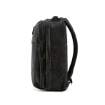 Zaino da 27l con tasca per pc in cotone riciclato cerato da 230g/m² color nero quarta vista