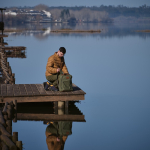 Zaino da 27l con tasca per pc in cotone riciclato cerato da 230g/m² color verde militare settima vista