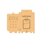 Zaino da 27l con tasca per pc in cotone riciclato cerato da 230g/m²