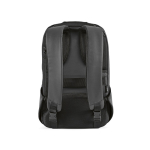 Zaino da 20 litri in rPET e tessuto antitaglio con chiusura TSA nascosta 15,6” color nero vista posteriore