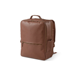 Zaino elegante in pelle riciclata con tasca espandibile per PC 17'' color marrone scuro
