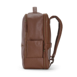 Zaino elegante in pelle riciclata con tasca espandibile per PC 17'' color marrone scuro seconda vista