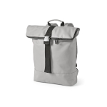 Zaino in ecopelle riciclata per PC con schienale imbottito 15,6'' color grigio chiaro