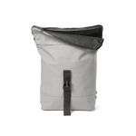 Zaino in ecopelle riciclata per PC con schienale imbottito 15,6'' color grigio chiaro terza vista