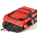 Zaino ecologico impermeabile con chiusura magnetica per PC 17” color rosso vista dettaglio