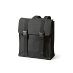 Zaino in pelle sintetica riciclata e plastica riciclata per PC da 17” color nero