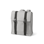 Zaino in pelle sintetica riciclata e plastica riciclata per PC da 17” color grigio chiaro