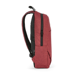 Zaino da 18l in rPET 300D con tasca frontale con zip e tasca laterale 15,6” color rosso terza vista