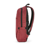 Zaino da 18l in rPET 300D con tasca frontale con zip e tasca laterale 15,6” color rosso quarta vista