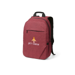 Zaino da 18l in rPET 300D con tasca frontale con zip e tasca laterale 15,6” color rosso