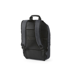 Zaino da 18l in rPET 300D con tasca frontale con zip e tasca laterale 15,6” color grigio scuro seconda vista