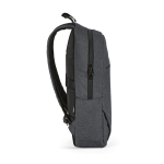 Zaino da 18l in rPET 300D con tasca frontale con zip e tasca laterale 15,6” color grigio scuro terza vista