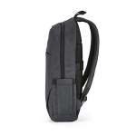 Zaino da 18l in rPET 300D con tasca frontale con zip e tasca laterale 15,6” color grigio scuro quarta vista