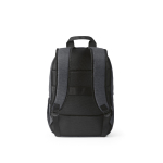 Zaino da 18l in rPET 300D con tasca frontale con zip e tasca laterale 15,6” color grigio scuro vista posteriore