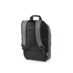 Zaino da 18l in rPET 300D con tasca frontale con zip e tasca laterale 15,6” color grigio chiaro seconda vista