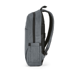Zaino da 18l in rPET 300D con tasca frontale con zip e tasca laterale 15,6” color grigio chiaro quarta vista