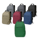 Zaino da 18l in rPET 300D con tasca frontale con zip e tasca laterale 15,6”
